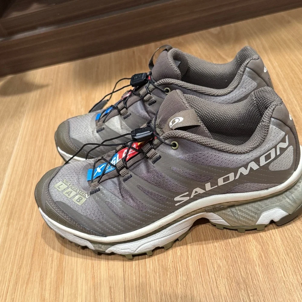 Salomon unisex Athletic Shoes - Gray and Olive - Picture 2 of 5